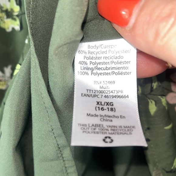 Time and Tru balloon sleeve flowy chiffon romantic blouse Sz XL (16-18) - Picture 11 of 12